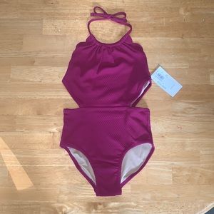 Girls Old Navy Scalloped One Piece Swimsuit